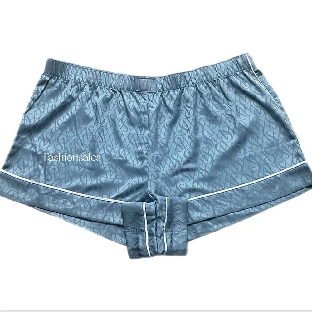 Victoria’s Secret Soft Satin allover VS pajama shorts Teal XXL